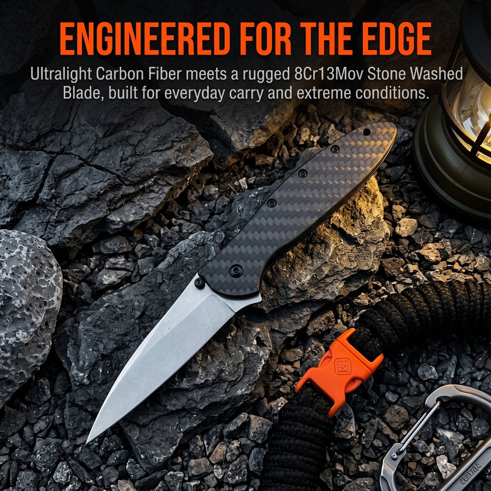 Edc Carry Pocket Knife - 1660 Everyday Carry Folding Pocket Knife