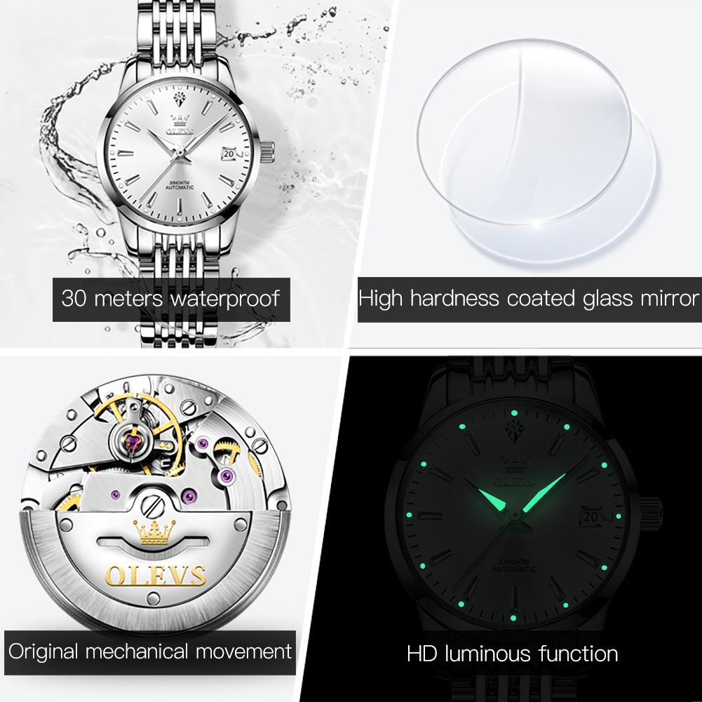 OLEVS 6635 Women's Mechanical  - Watch Winder Compact ulasan dan harga