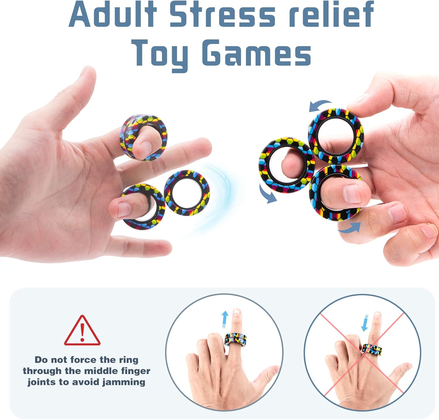 Magnetic Rings Fidget Toy Set  - Fidget Spinner Bearing ulasan dan harga