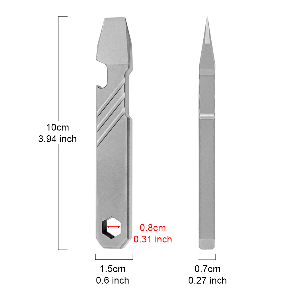 Titanium EDC Pry Bar Tool – 4” - Titanium Pry Bar ulasan dan harga