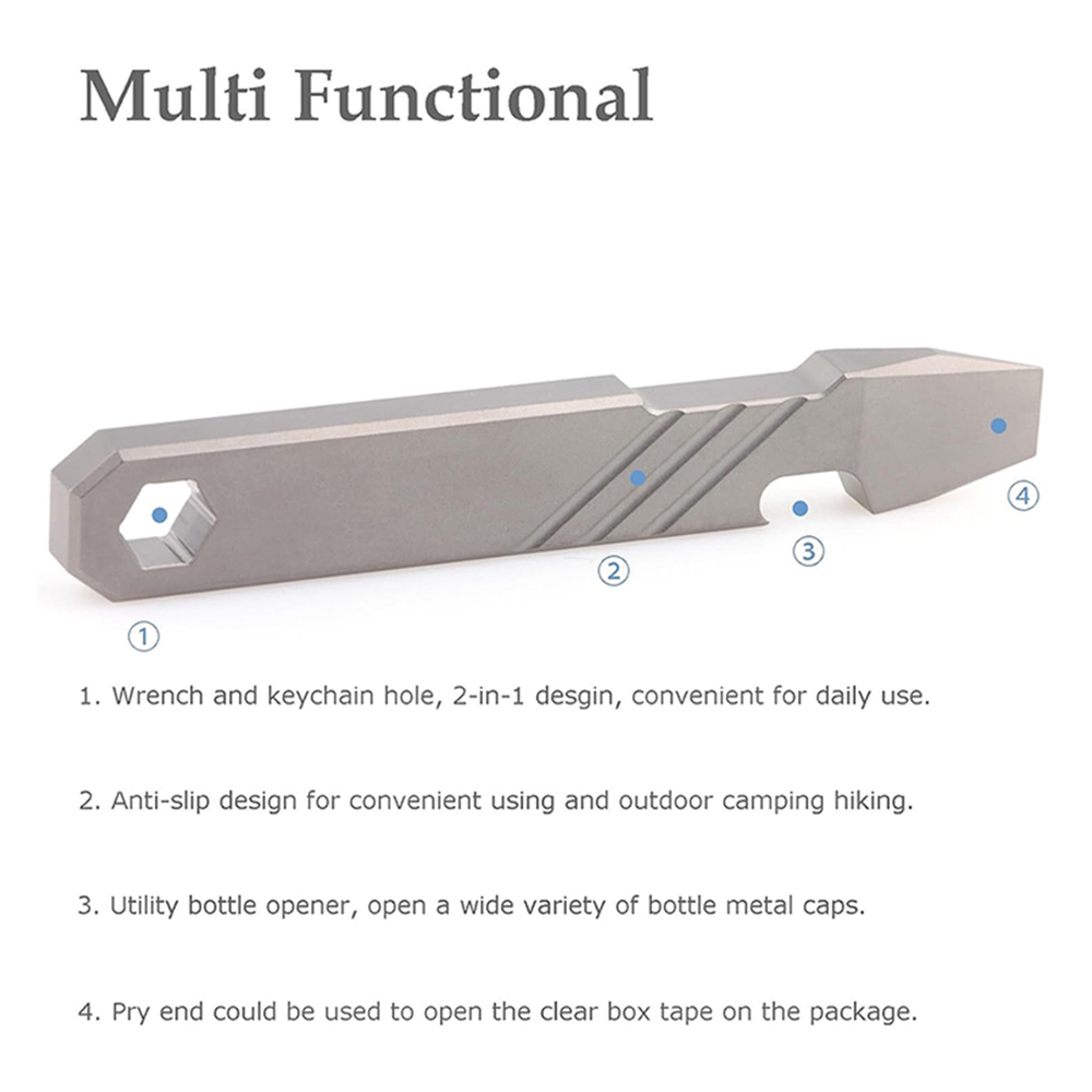 Titanium EDC Pry Bar Tool – 4” - Titanium Pry Bar ulasan dan harga