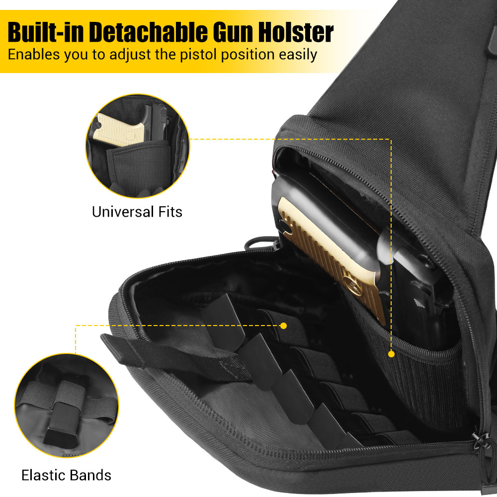 Tactical Pistol Gun Bag Concea - Edc Concealed Carry Sling Bag ulasan dan harga