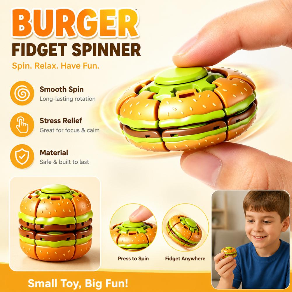 Humburger Fidget Spinner Toy R - Fidget Spinner Bearing ulasan dan harga