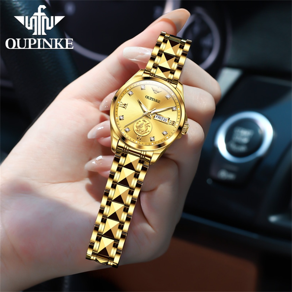 OUPINKE 3259 Real Gold Automat - Watch Winder Compact ulasan dan harga