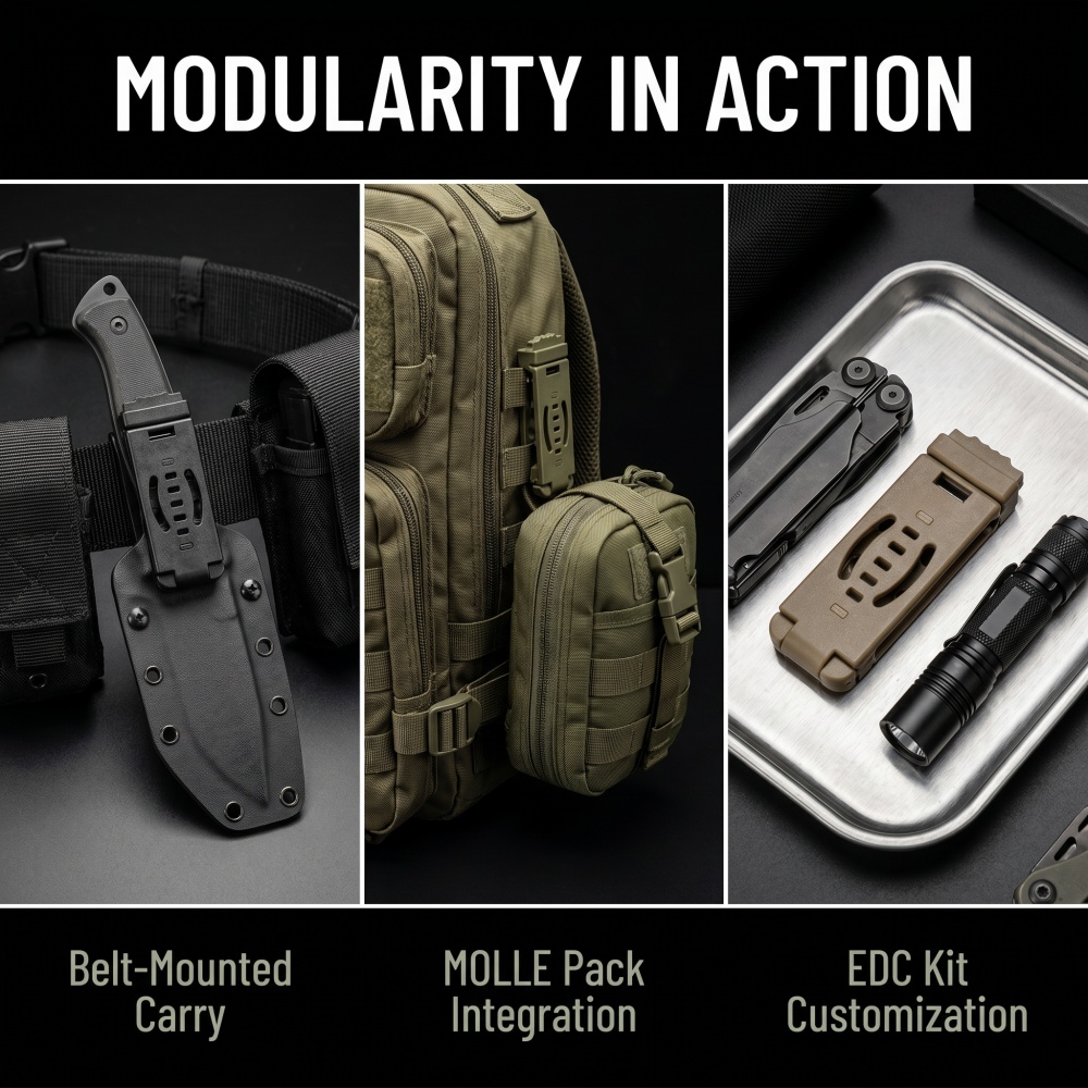 DIY Kydex Holster MOLLE Back C - Edc Carry Clip ulasan dan harga