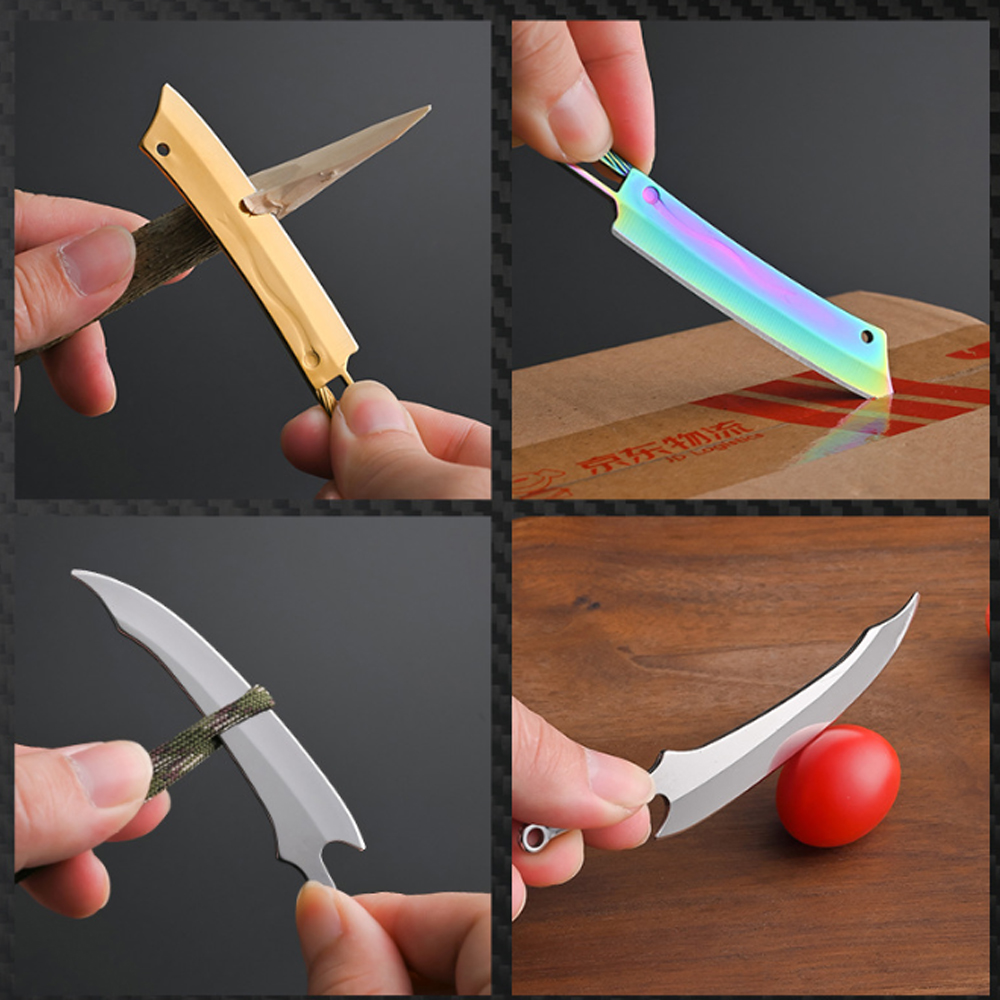 Titanium Mini Knife - Portable - Edc Carry Pocket Knife ulasan dan harga