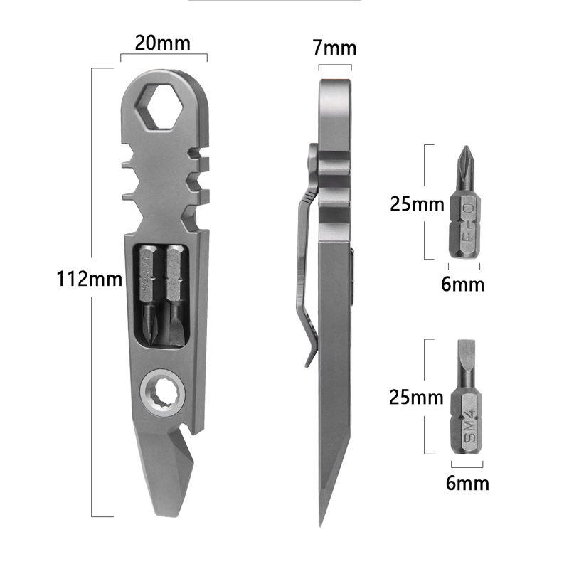 Outdoor Portable EDC Multifunc - Titanium Pry Bar ulasan dan harga